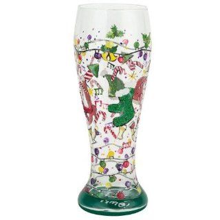 Lolita Holiday Party Pilsner   Hand Painted Gift Boxed PIL 5529C 13   Beer Glasses