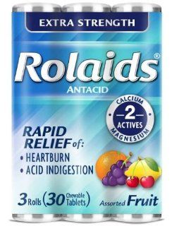 Rolaids Extra Strength Chewable Tablets Fruit 30 ct Health & Personal Care