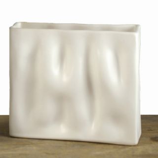Alex Marshall Studios Mini Rectangle Ripple Vase VS 054 Color Gloss White
