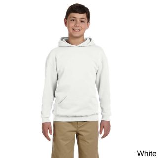 Jerzees Youth 50/50 Nublend Fleece Pullover Hoodie White Size L (14 16)