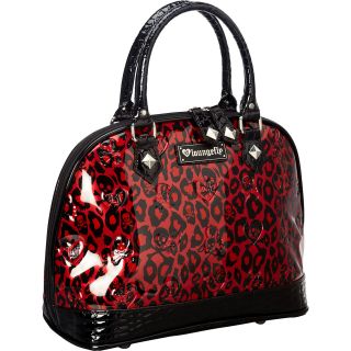 Loungefly Red Leopard Skull Patent Embossed Bag