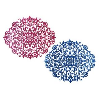 Poppytalk 6ct Placemats   Blue and Pink