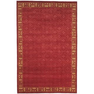 Safavieh Hand knotted Nepalese Multi Wool/ Silk Rug (6 X 9)