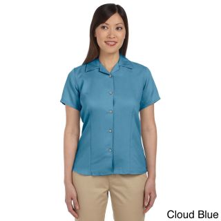 Harriton Womens Bahama Cord Camp Shirt Blue Size XXL (18)