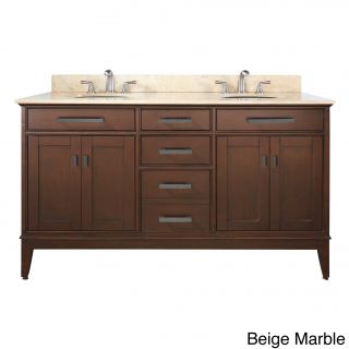 Avanity Avanity Madison 60 inch Double Vanity In Tobacco Finish With Dual Sinks And Top Brown Size Double Vanities