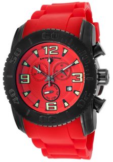 Swiss Legend 10067 BB 05  Watches,Commander Chrono Red Silicone & Dial Black IP Steel Case, Diver Swiss Legend Quartz Watches