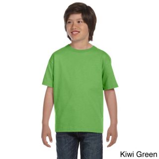 Fruit Of The Loom Youth Cotton Lofteez Hd T shirt Green Size L (14 16)