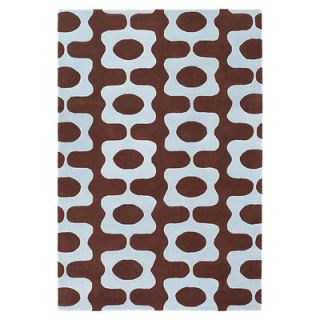 Inhabit Laugh Rug in Chocolate/ Cornflower LAGCHCF_8X10R Rug Size 2 x 3