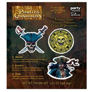 Pirates of the Caribbean Tattoo Favors   4 Count Toys & Games