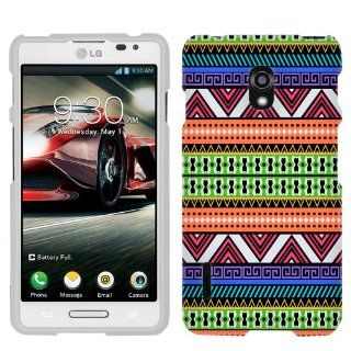 LG Optimus F7 Aztech Navajo Neon Black Pattern Phone Case Cover Cell Phones & Accessories