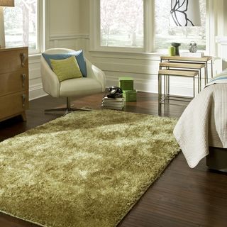 Hand tufted Karastan Uber Shag Grass Hopper Polyester Rug (5 X 8)