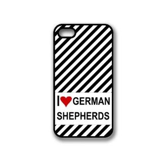Love Heart German Shepherds iPhone 4 Case   Fits iPhone 4 & iPhone 4S Cell Phones & Accessories