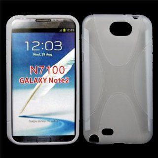 X Line TPU Gel Back Case / Cover for Samsung Galaxy Note II 2 GT N7100   Clear Cell Phones & Accessories