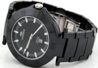 Oniss #ON833 M Unisex Oversized Black Ceramic Watch Watches