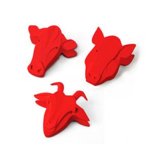 Kikkerland Animal Farm Bag Clips / Magnets BC07 R / BC07 W Color Red