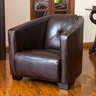 Christopher Knight Home Dale Brown Leather Club Chair