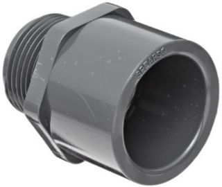 Spears 836 Series PVC Pipe Fitting, Adapter, Schedule 80, 1 1/2" Socket x NPT Male Industrial Pipe Fittings