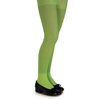 Lime Green Glitter Tights   Child Size Small Toys & Games