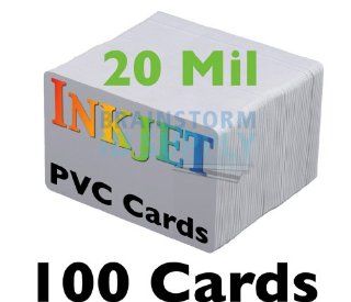 100   Thin (20 Mil) Blank Inkjet PVC ID Cards   Double Sided Printing  Identification Badges 