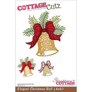 Cottagecutz Die 4 X6   Elegant Christmas Bell