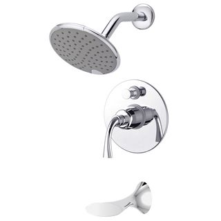 Fontaine Adelais Chrome Single handle Tub And Shower Faucet Set