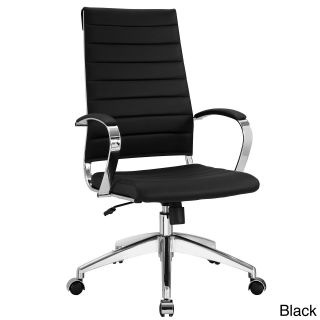Black Vinyl Jive Ribbed High Back Executive Office Chair