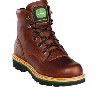 John Deere Boots 6 Safety Toe Lace Up 6393   Brown Walnut