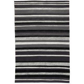 Sands Trio Lux Stripe Grey Area Rug (8 X 10)
