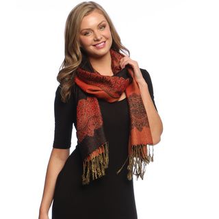 Peach Couture Black/ Red Reversibl Shawl Wrap Black Size Large