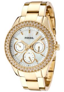 Fossil ES2861  Watches,Womens Stella White Crystal White Mother Of Pearl Gold Tone SS, Casual Fossil Quartz Watches