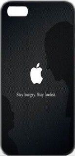 Stay Hungry Foolish Apple Logo Steve Jobs Quotes iPhone Case Cell Phones & Accessories