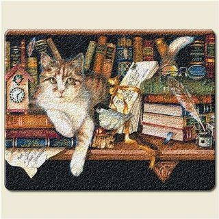 Literary Cat Cutting Board By Absorbastone Kitchen & Dining