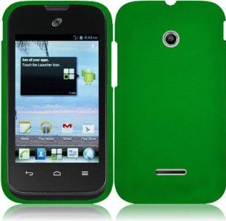 For Huawei Prism 2 II U8686 Rubberized Hard Snap On Cover Case Dark Green Accessory Cell Phones & Accessories