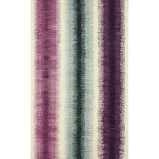 Nuloom Flatweave Modern Ombre Stripes Berry Wool Rug 76 X 96