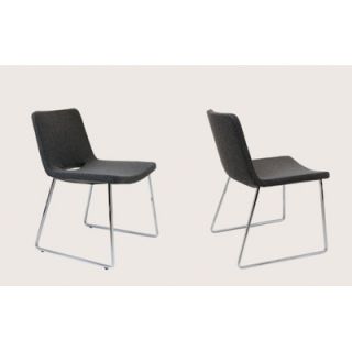sohoConcept Nevada Side Chair 100 NEVFLAT Finish Chrome, Color Light Grey W