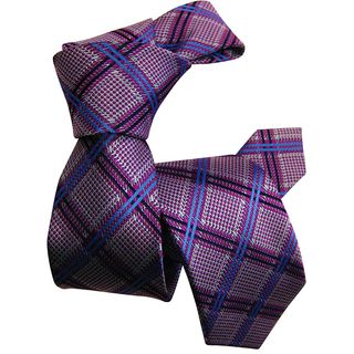 Dmitry Boys Pink And Blue Italian Silk Patterned Tie