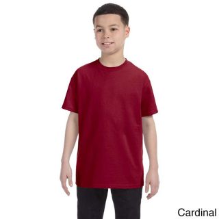 Jerzees Youth 50/50 Heavyweight Blend T shirt Red Size L (14 16)