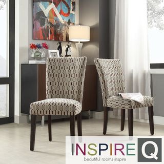 Inspire Q Catherine Mocha Honeycomb Parsons Dining Chair (set Of 2)