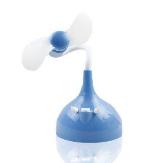 Blue Colorful Soft Blades Usb Or Battery Operated Cooling Fan Computers & Accessories