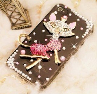 Diamond Cute Lovely Charm Fox Animal Gift woman lady Hard Cover Skin Case For iPhone 4 4G 4S Cell Phones & Accessories