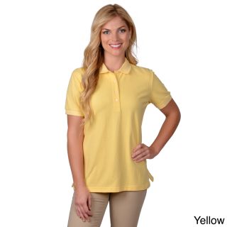 Journee Collection Journee Collection Womens Short sleeve Solid colored Polo Shirt Yellow Size M (8  10)