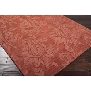 Hand Loomed Waverly Casual Solid Tone on tone Floral Wool Area Rug (5 X 8)