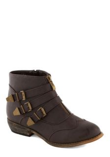 Trail of Your Own Bootie in Brown  Mod Retro Vintage Boots
