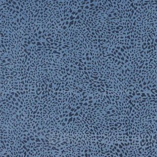 54" D836 Blue Indented Animal Spots Microfiber Upholstery Fabric By The Yard