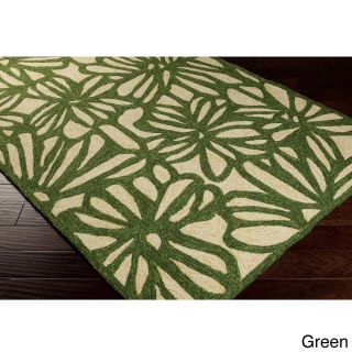 Hand hooked Hailey Transitional Floral Indoor/ Outdoor Area Rug (2 X 3)