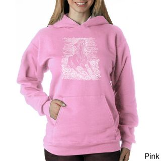 Los Angeles Pop Art Los Angeles Pop Art Womens Horse Breeds Sweatshirt Pink Size XL (16)