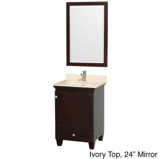 Wyndham Collection Wyndham Collection Acclaim White 24 inch Single Vanity Brown Size Single Vanities