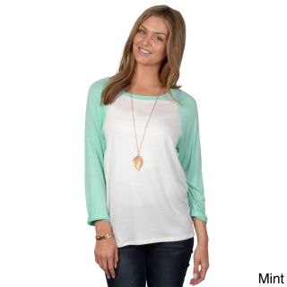 Hailey Jeans Co Hailey Jeans Co. Juniors Two tone Raglan Sleeve Tee Green Size S (1  3)