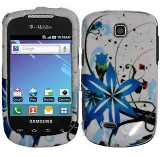 T Mobile Samsung Dart T499 Hard Cover Case Blue Splash Cell Phones & Accessories