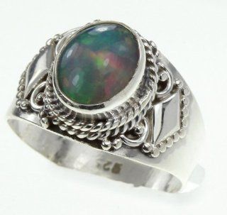 925 Sterling Silver ETHIOPIAN OPAL Ring, Size 7, 4.85g Jewelry
